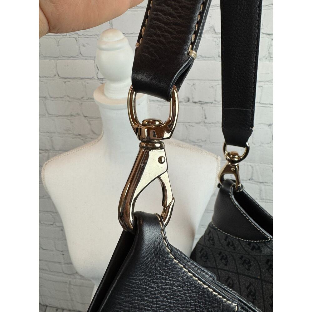 Designer-Inspired Black Patterned Hobo Bag - Picture 5 of 12